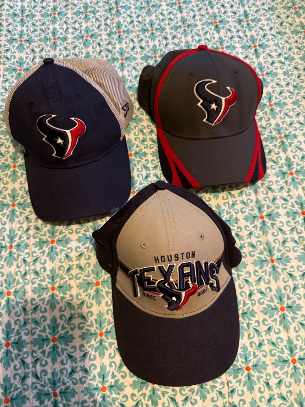 Caps with Houston Texans logo